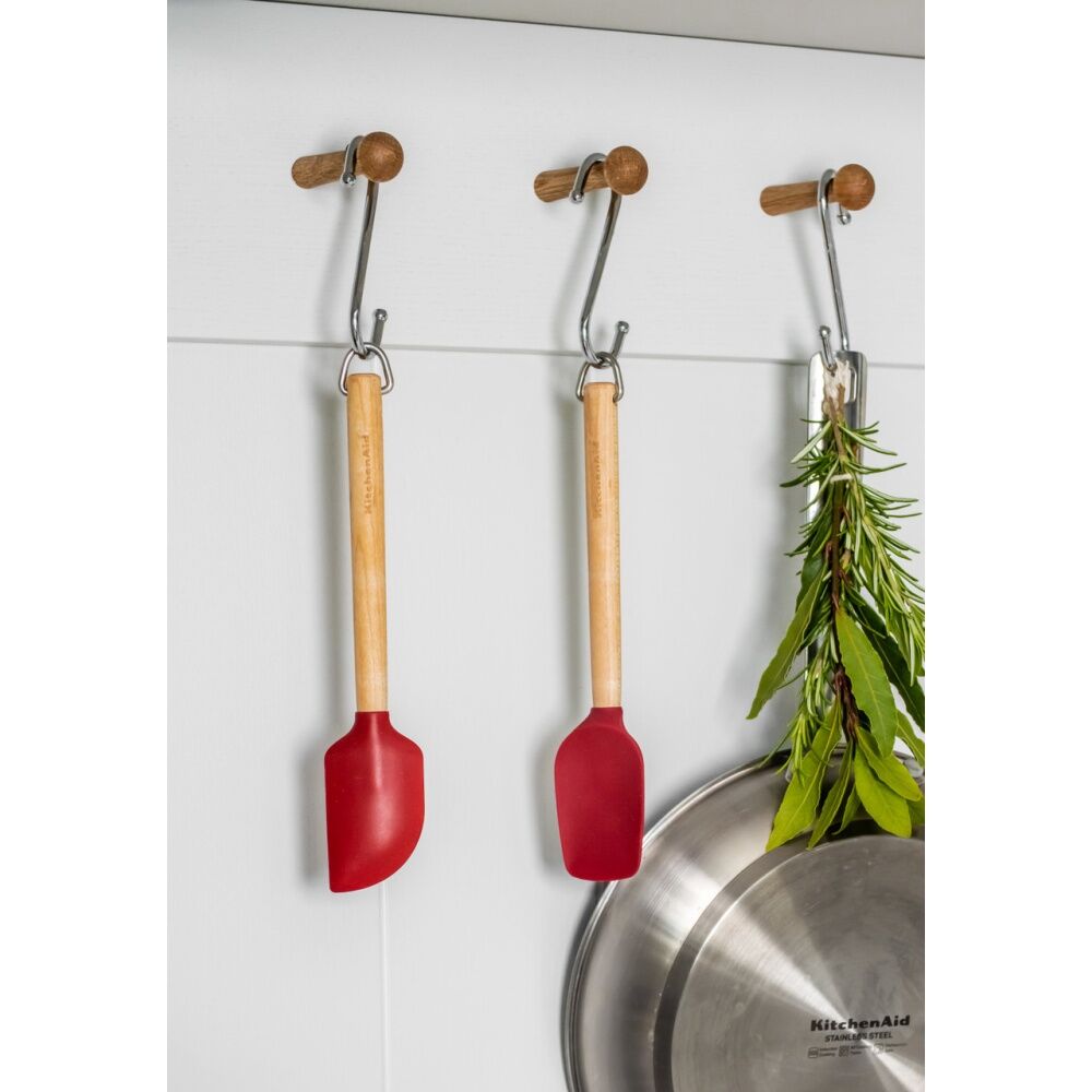 Kitchen Aid KitchenAid 2pc Mini Birchwood Spatulas Set Empire Red Heat Resistant — image 2