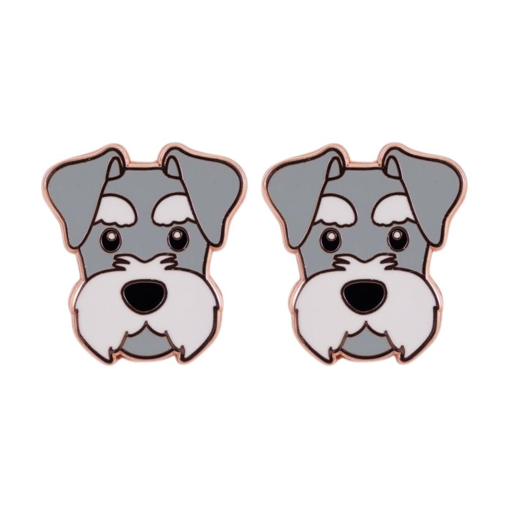 Splosh Schnauzer Keepsake Pin Enamel 3y+ Rose Gold 3x1x2.5cm (2 Pack)