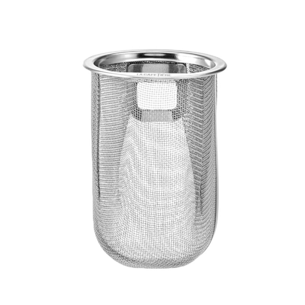LA Cafeti?re La Cafetiere 2 Cup Teapot Stainless Steel Fine Mesh Tea Filter Silver