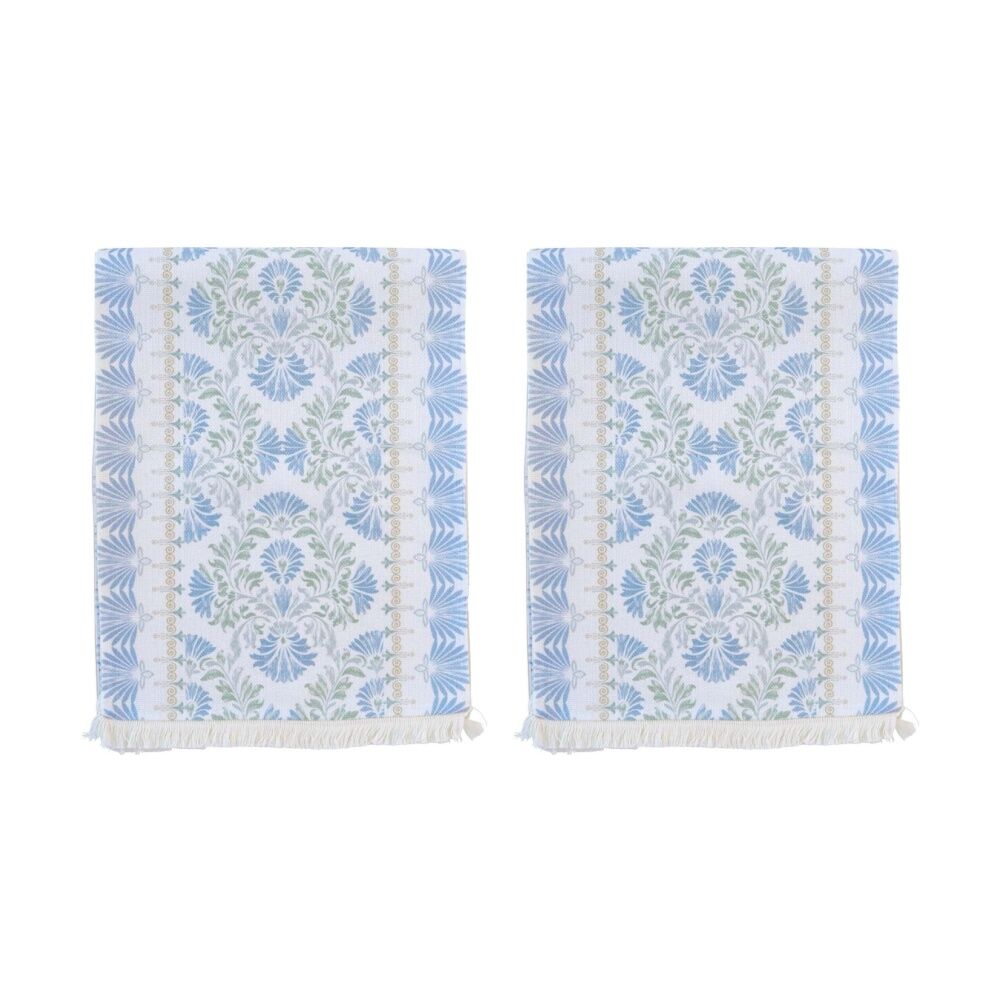 LVD Vintage Rectangular Polyester Table Runner w/ Fringing 180x33cm (2 Pack)