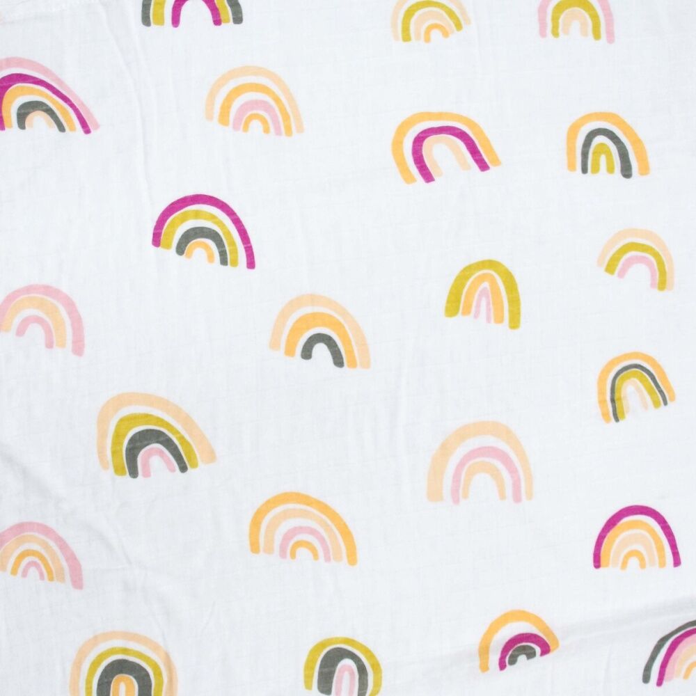 LVD 110x110cm Cotton/Bamboo Muslin Children/Baby Wrap Rainbow — image 2