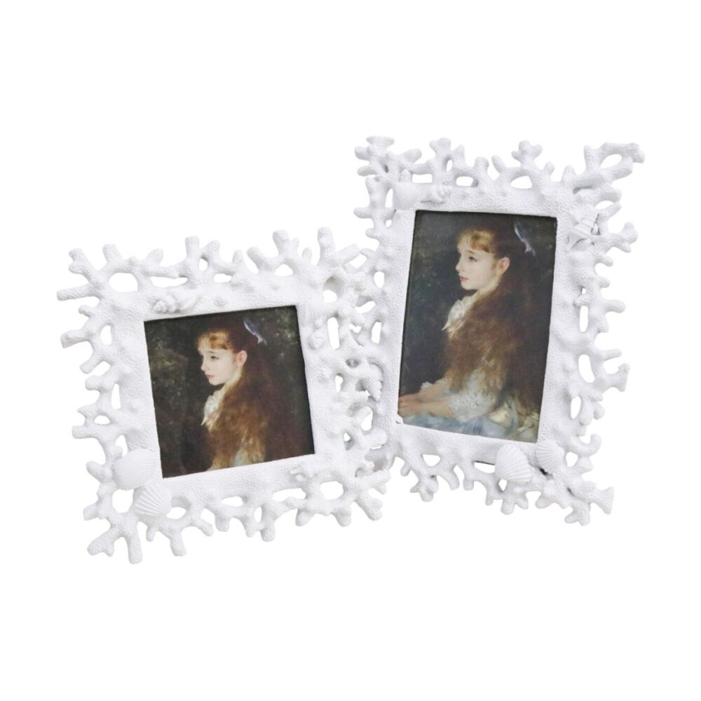 LVD 23x18x2.5cm Textured Coastal Coral 4x6 Resin Luxe Photo Frame Home Decor — image 2