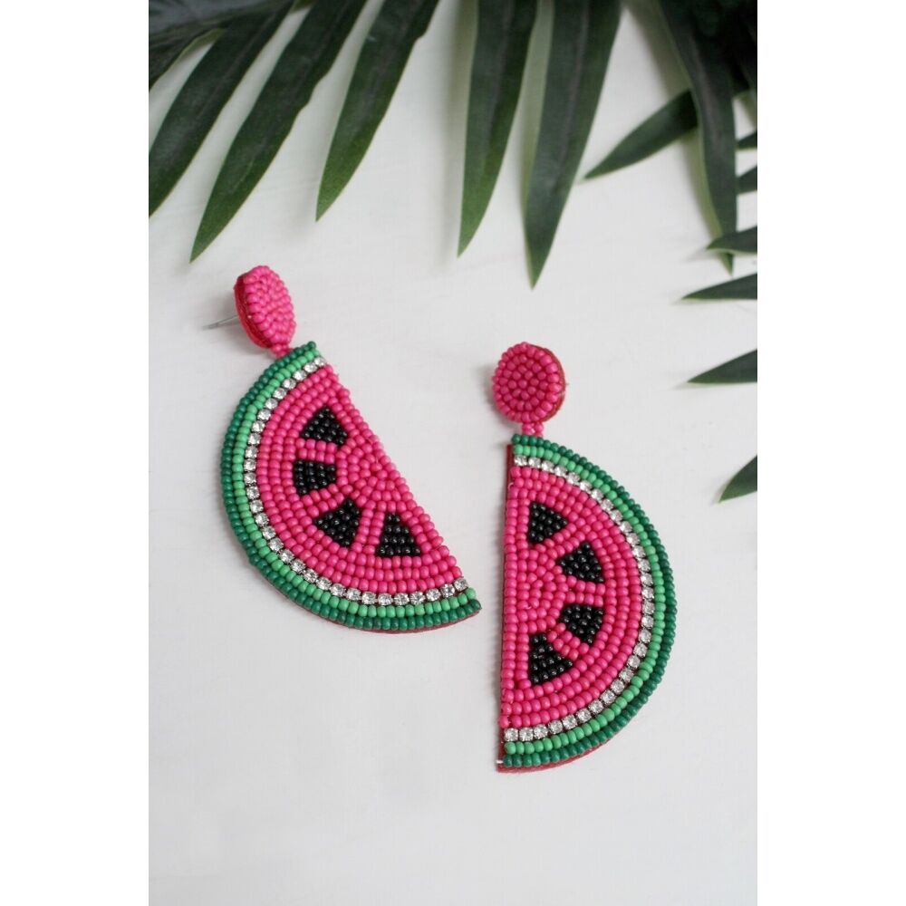 LVD Multicolour Womens Watermelon & Lemon Earrings w/ Stainless Steel Fittings — image 2