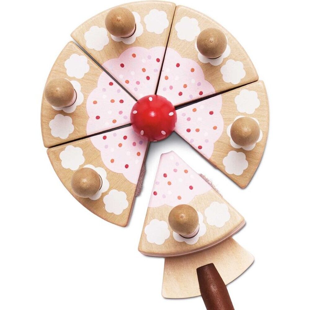 LE Toy Van Sliceable Birthday Cake Wooden Set Kids 2y+ (8 Pieces) — image 2