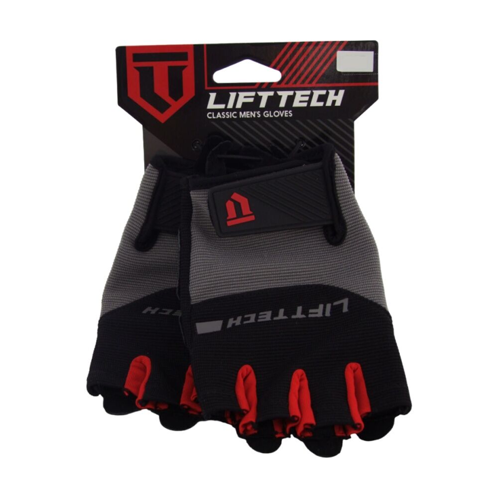 Lift-Tech Classic Gloves XXL - TechStretch Mesh Flexibility - Leather Palm Protection - Half Finger Length - Double Stitched Durability - Adjustable