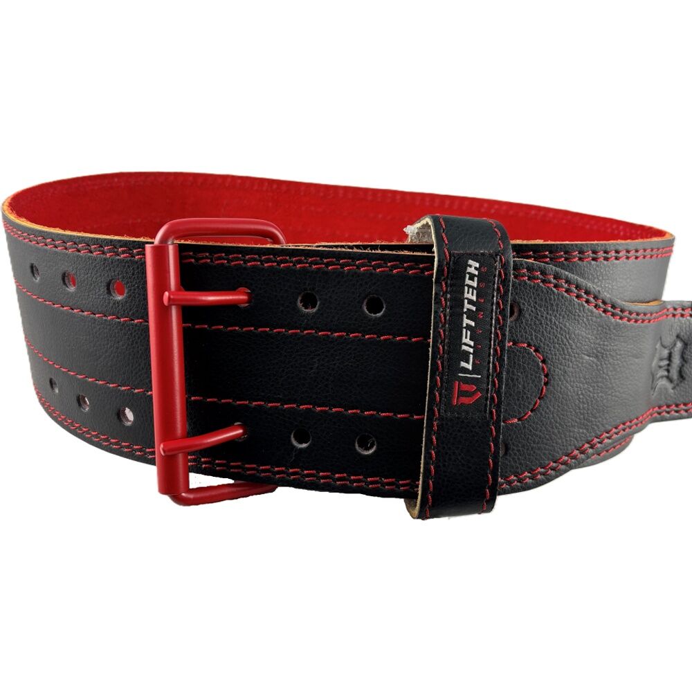 Lift-Tech Elite Pro Leather Heavy Weight Lifting Belt Black 4in