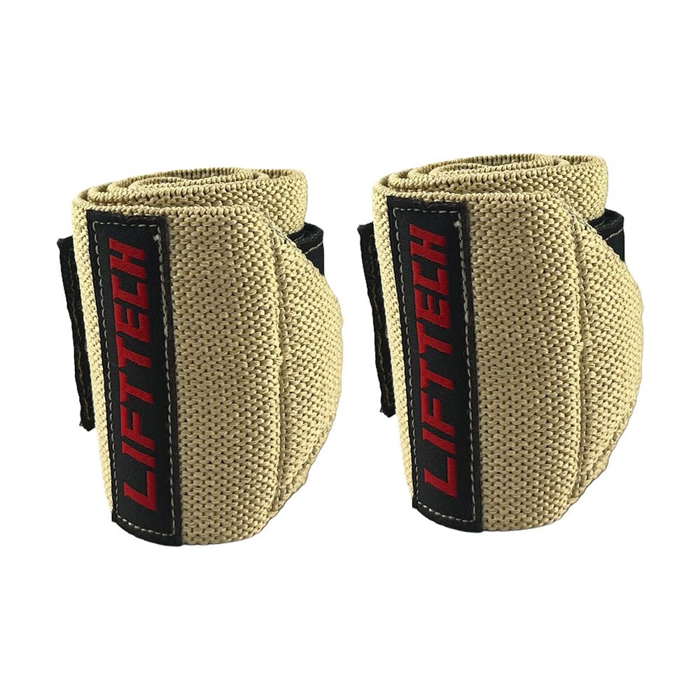 Lift-Tech Comp Elastic Support Wrist Wrap Skin 18in w/ Thumb Loop (2 Pieces)