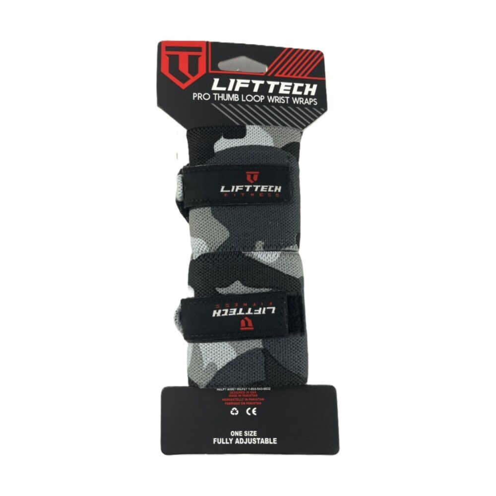 Lift-Tech 2pc Lift-Tech Pro Thumb Loop Wrist Support Adjustable Wrap Camo 20in (2 Pack) — image 2