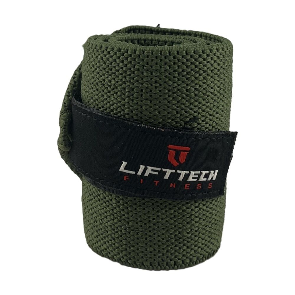 Lift-Tech Pro Thumb Loop Wrist Support Adjustable Wrap Army Green 20in (2 Pieces) — image 3