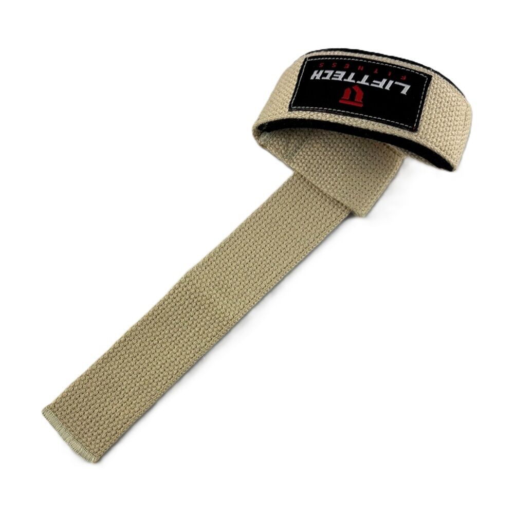 Lift-Tech 2pc Lift-Tech Neo-Tech Padded Cotton Wrist Support Lifting Straps Skin 21.5in (2 Pack) — image 3