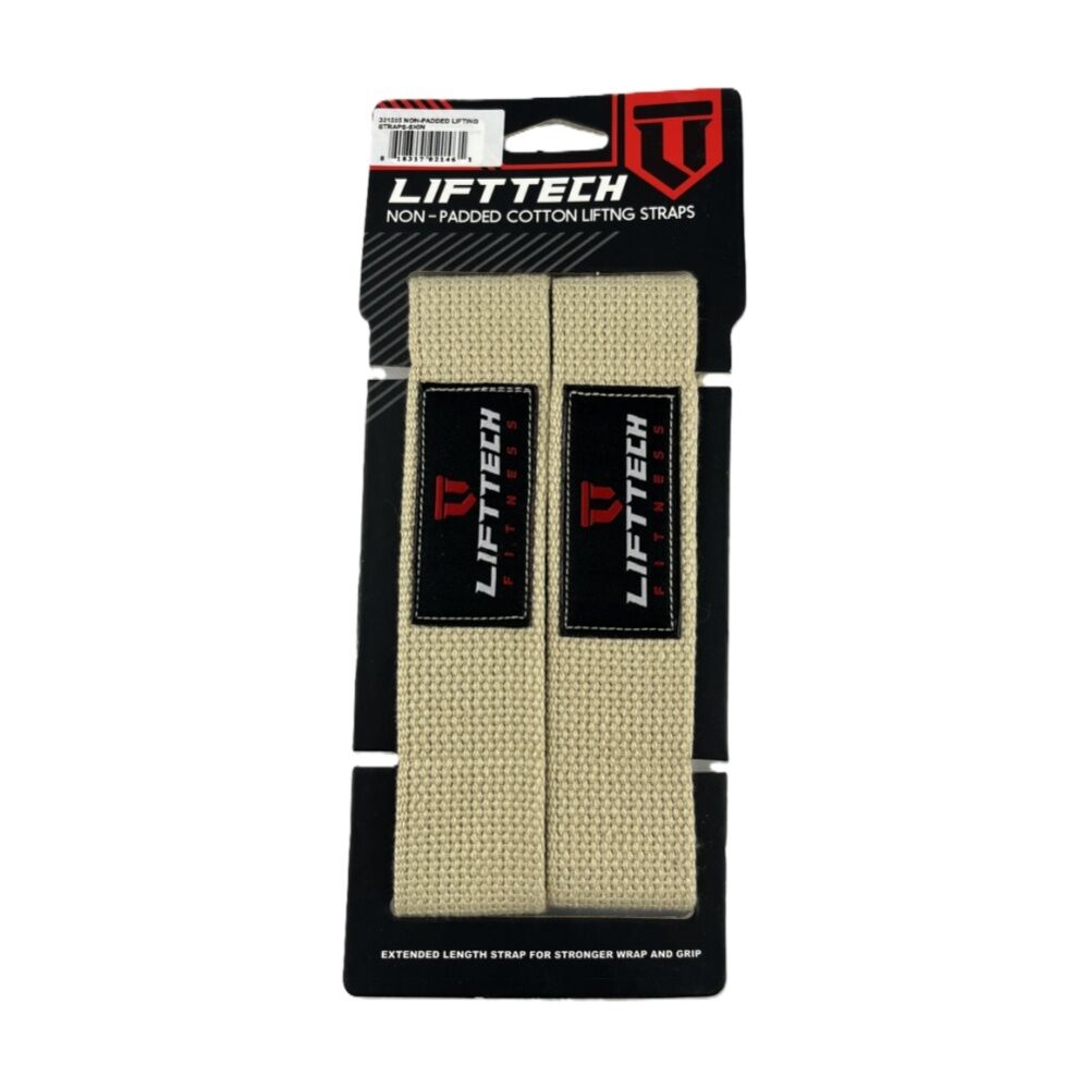 Lift-Tech 2pc Lift-Tech Cotton Heavy Lifting Support Durable Grip Straps Skin 21in (2 Pack) — image 2