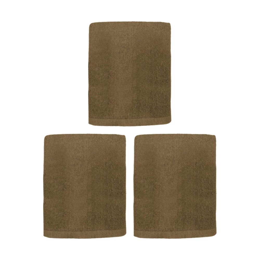 Capri Non Slip Bath Mat Bathroom Floor Accessory Home Decor 45x75cm Brown (3 Pack)
