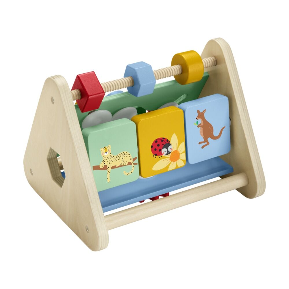 Fisher Price Baby Wooden Activity Triangle 3 Sided Play Toy 6m+ — image 3
