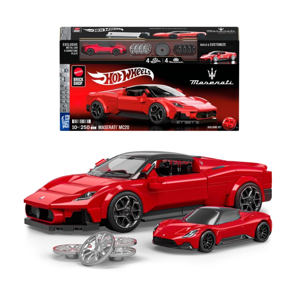 Hot Wheels Speed Maserati MC20 Car Build & Customise Set Red 10y+ (250 Pieces) — image 2