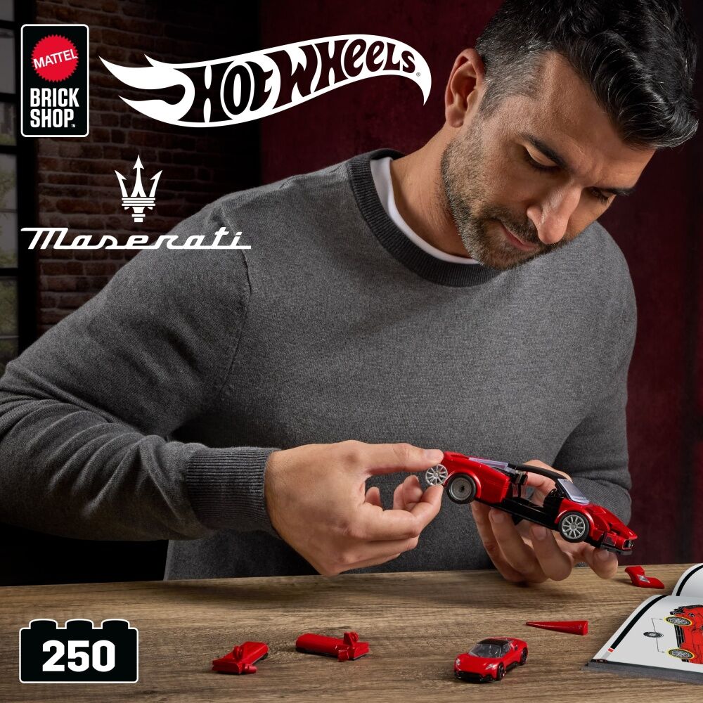 Hot Wheels Speed Maserati MC20 Car Build & Customise Set Red 10y+ (250 Pieces) — image 3
