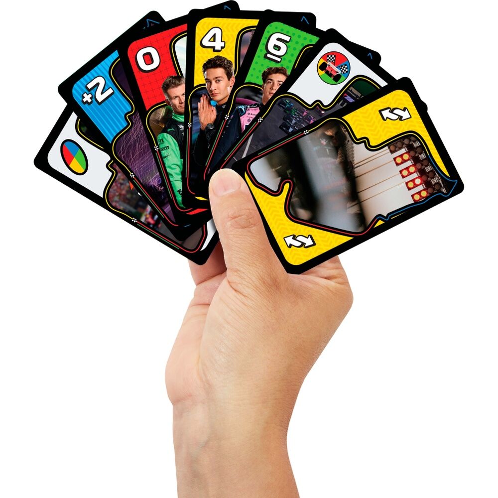 Uno F1 Formula 1 Racing Family/Kids Strategy Card Game w/ Overtake Rule 7y+ Uno — image 3