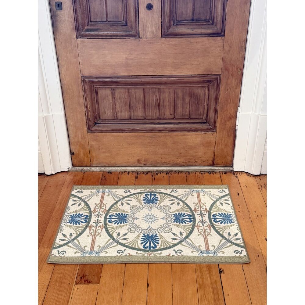LVD 90x60cm Non-Slip Olive Morrocan Indoor Woven Floor & Door Mat — image 2