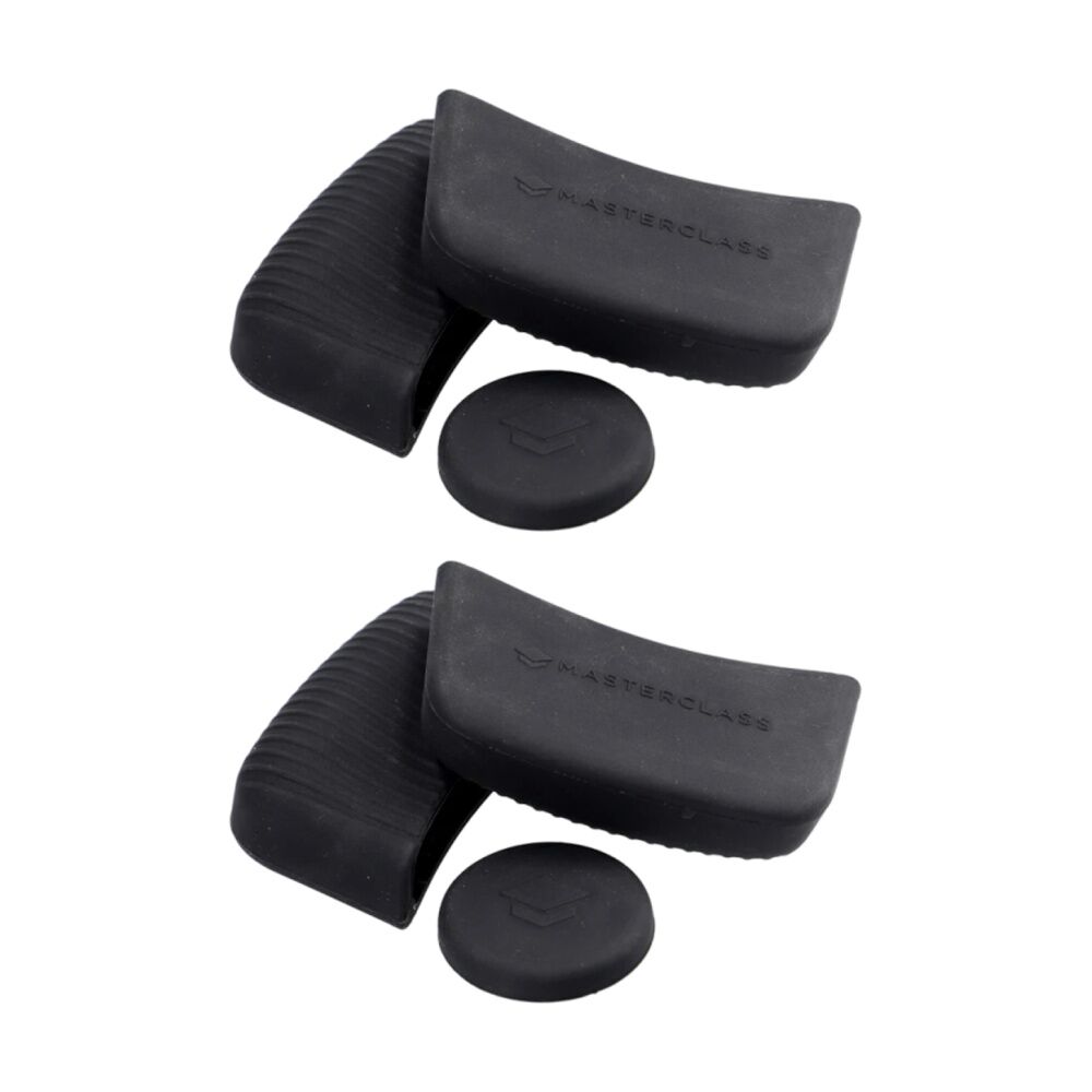 Mastercraft 3pc MasterCraft Silicone Pan Handle Sleeve Cooking Kitchen Set Black (2 Pack)