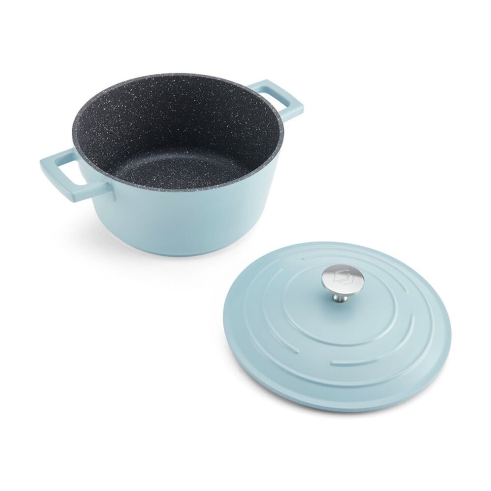 Mastercraft 2.5L Cast Aluminium Casserole Dish Cooking Pot Sky Blue 20cm MasterCraft — image 2