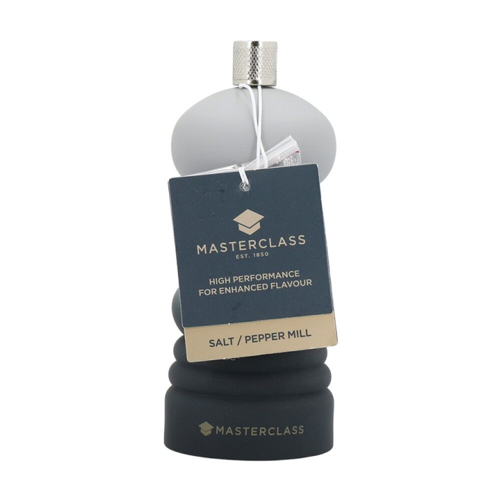 Masterclass 5x12.5cm Refillable Grey Ombre Plastic Salt & Pepper Mill — image 2