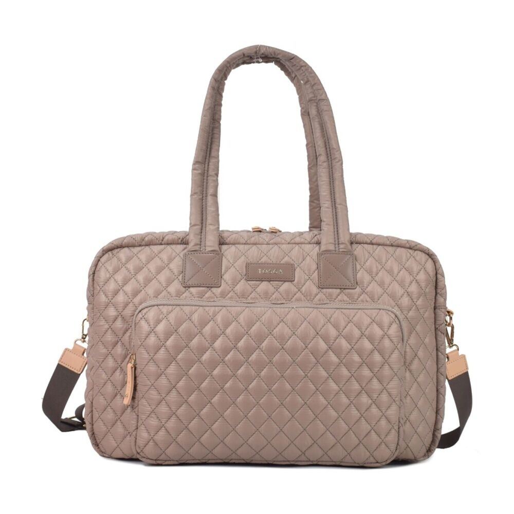 Tosca Magnet Women's Lightweight Quilted Metro Split Tote Travel Bag