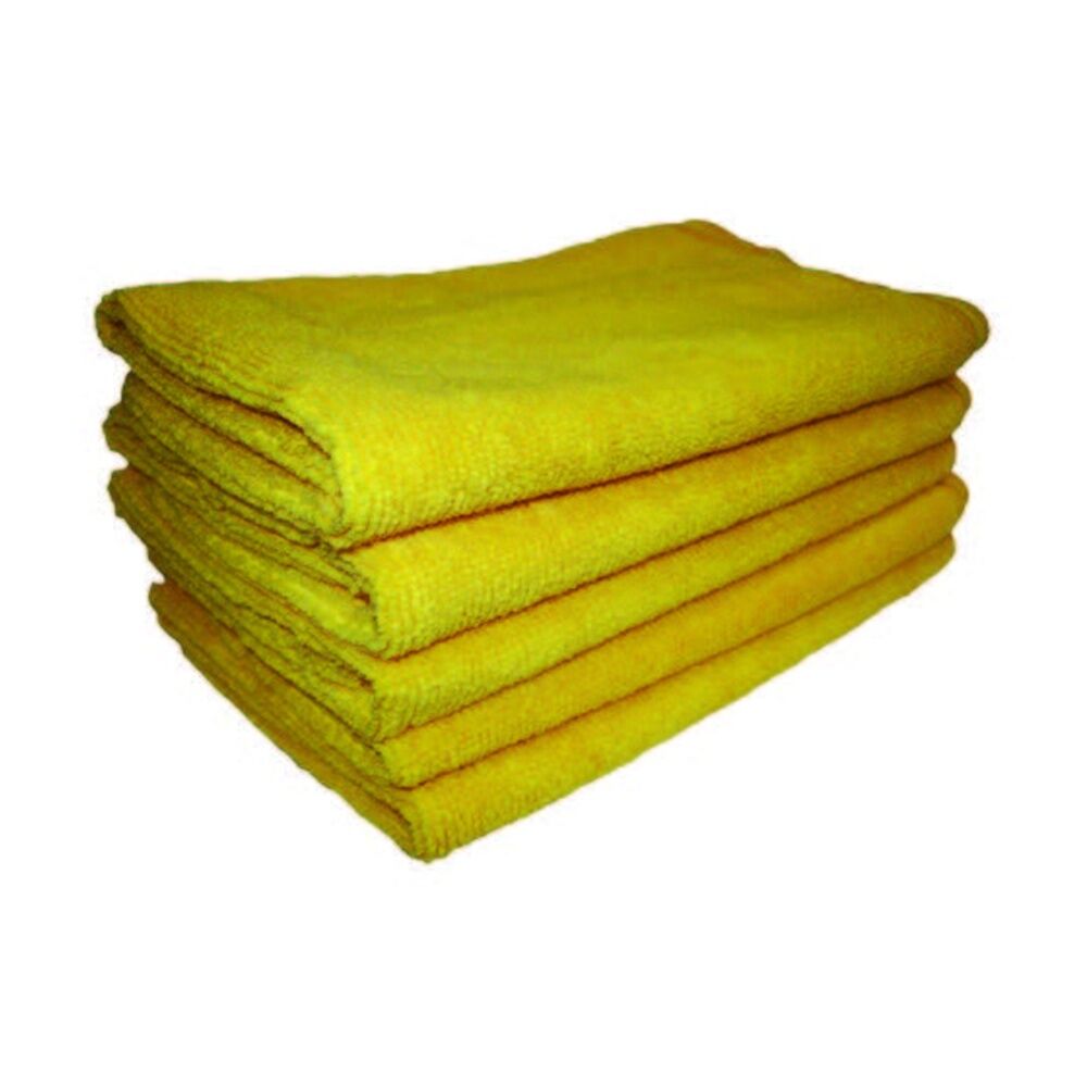 Cleanstar 5pc Cleanstar Microfibre Cleaning Cloths Non Abrasive 40x40cm Yellow (2 Pack) — image 2