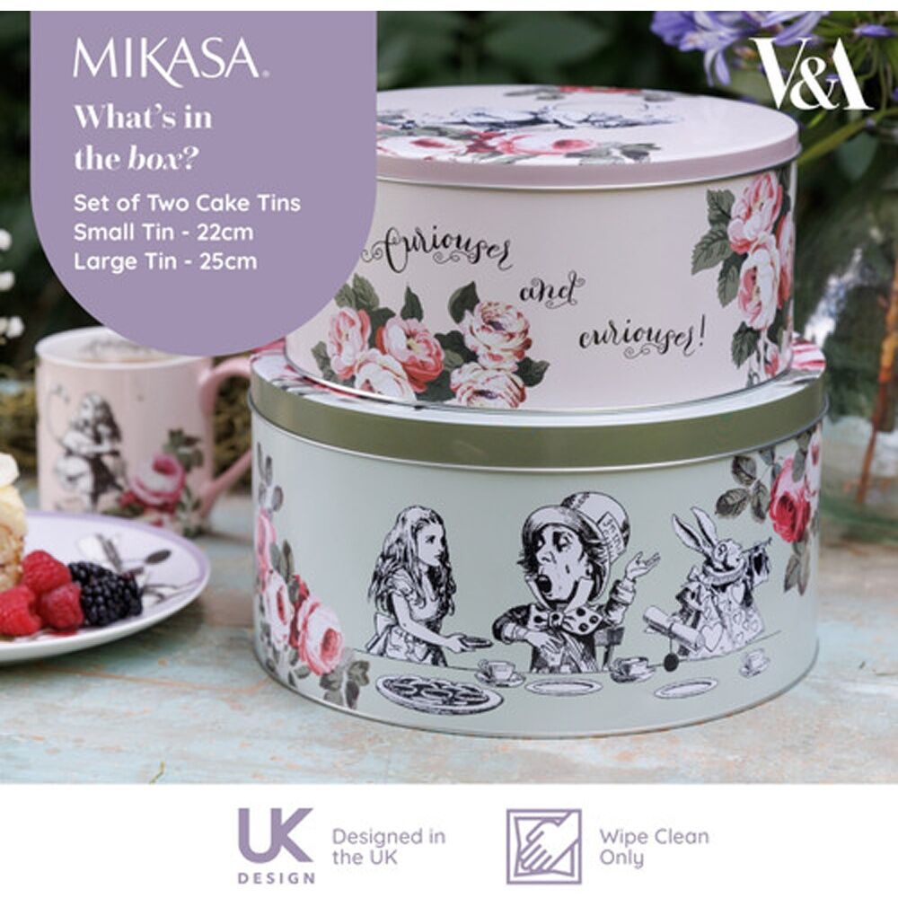 Mikasa V&A Alice In Wonderland Cake Tins Decorative Storage Set (2 Pieces) — image 9