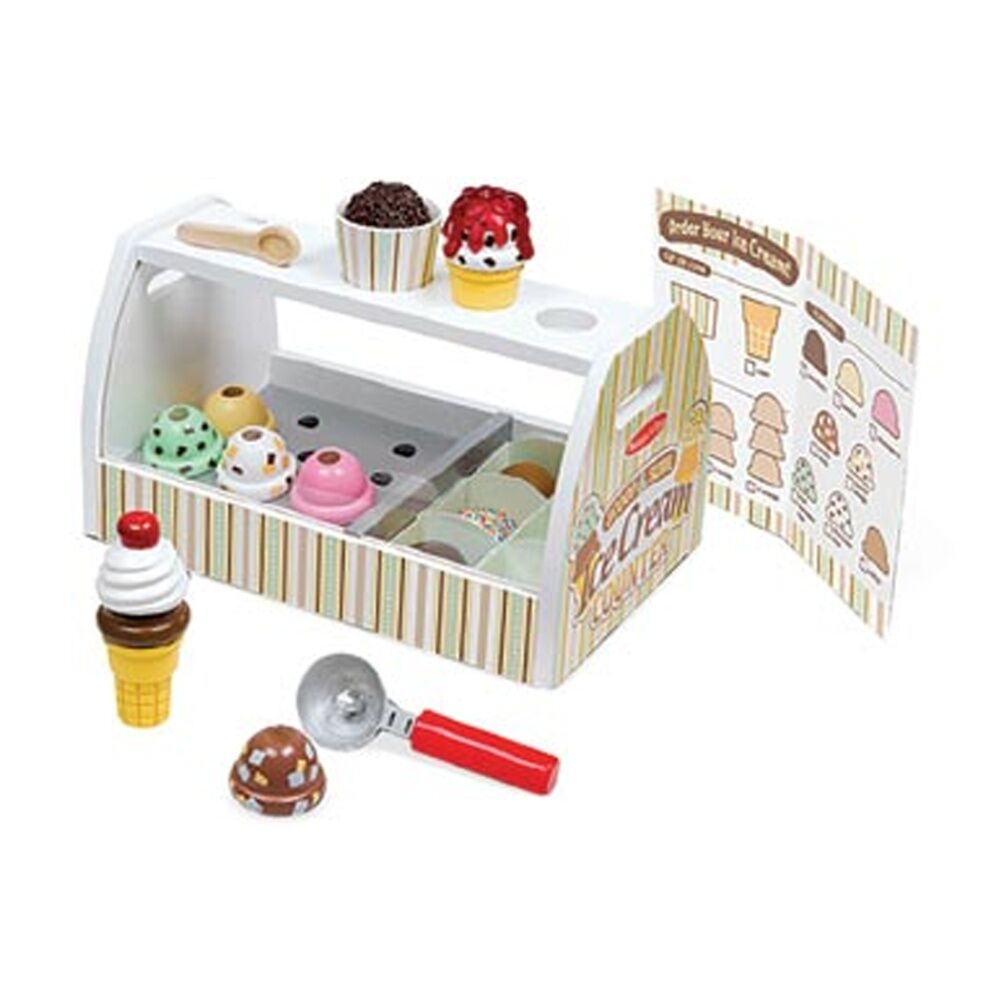 Melissa & Doug Toy Scoop Serve Ice Cream Counter Wooden Play Set 3y+ (28 Pieces) — image 2