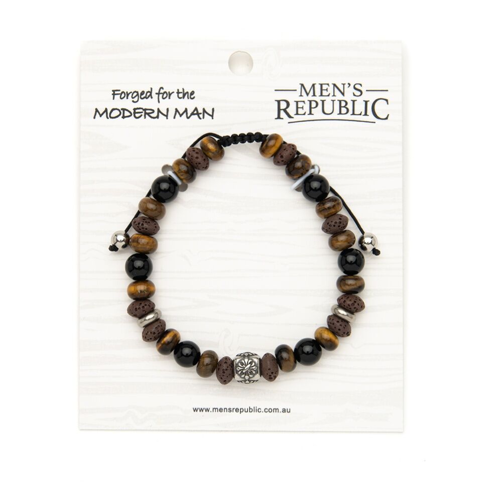 Men's Republic Fashion Bracelet Stainless Steel Semi Precious Stones Assorted Men's Republic — image 3