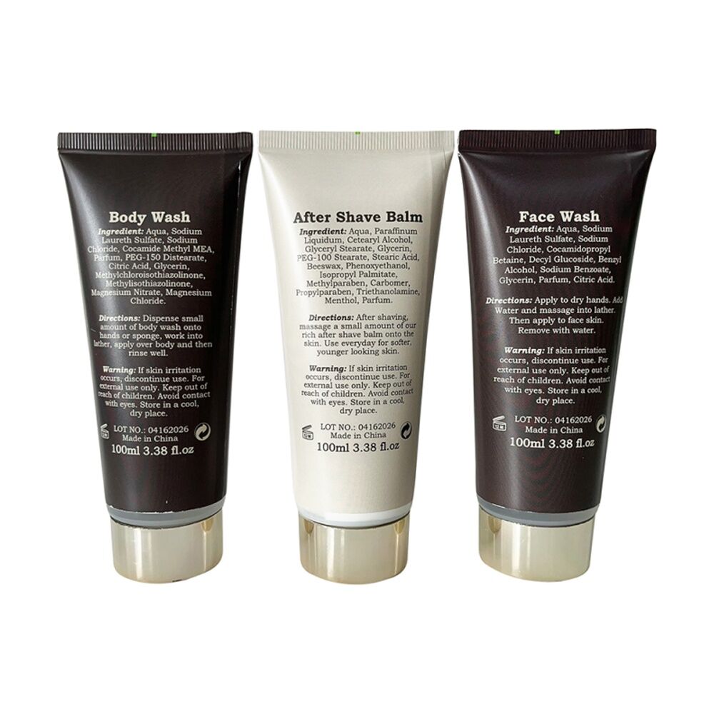 Men's Republic Grooming Kit Faux Leather Toiletry Bag Body Face Wash (5 Pieces) — image 6