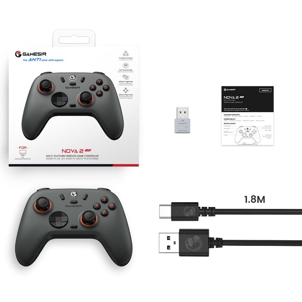 Gamesir Nova 2 Lite Multiplatform Wireless Bluetooth Controller Midnight Gray — image 2