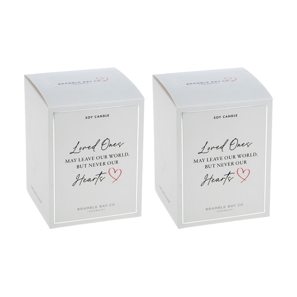 Bramble Bay Pawprints Sympathy Coconut/Lemongrass Candle Home Fragrance 300g (2 Pack)