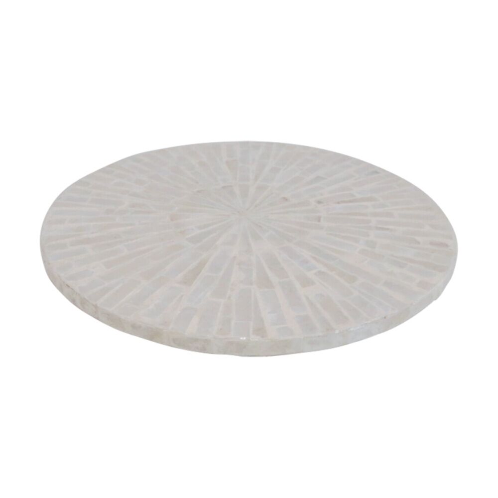 LVD 25x25cm Burst Shell & Bamboo Home Decorative Mat Coastal Decor — image 2