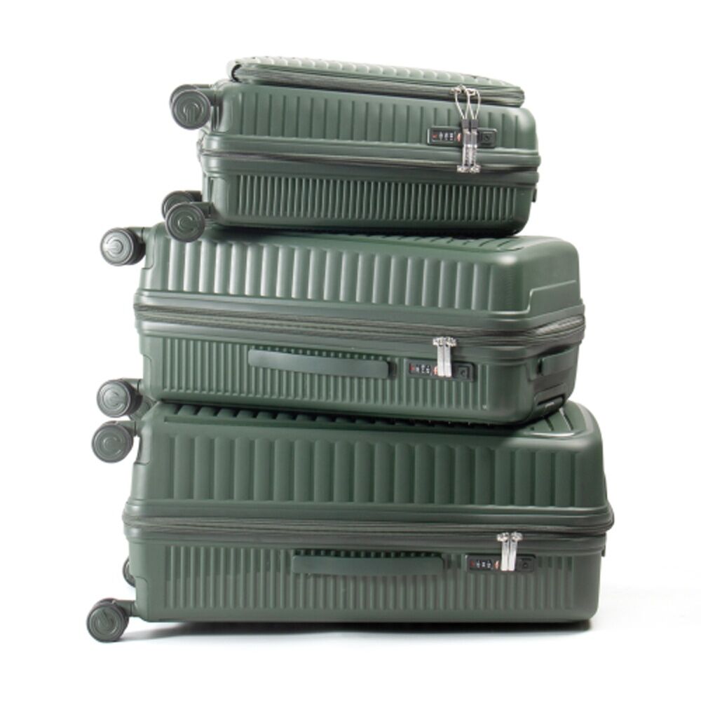Paklite Contrail Luggage Set TSA Lock Spinner Wheels Durable Green (3 Pieces) — image 3