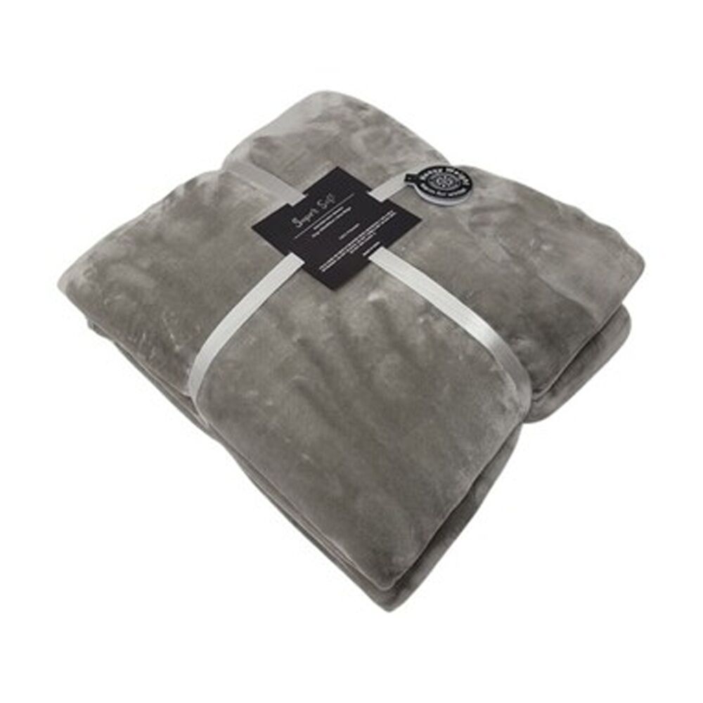 Cdsi Mink Blanket 400GSM King 200x260cm Grey Grey 200x260cm
