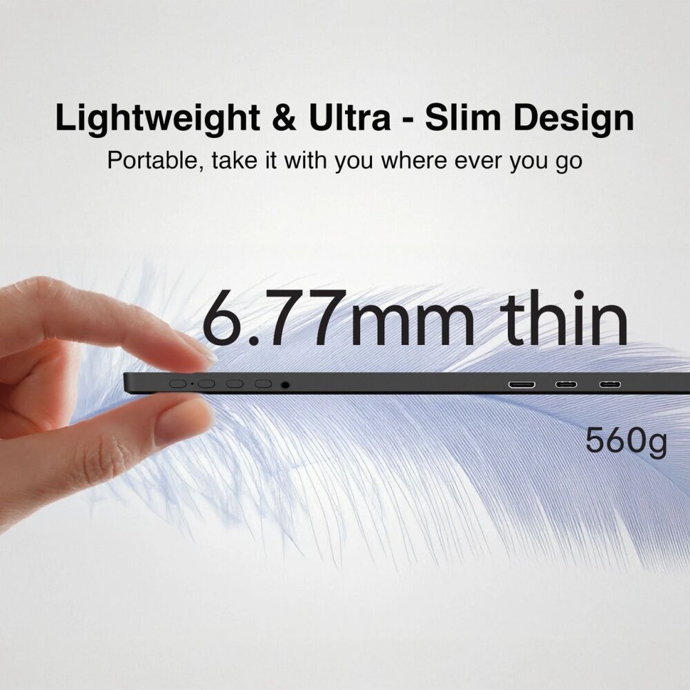 Laser Black USB-C Portable Display Lightweight Full HD IPS Monitor 14 Inch — image 2
