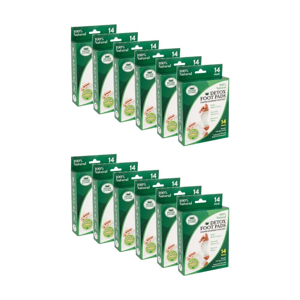 Divine Living 14pc Divine Living Odour Removing Detox Foot Pads 100% Natural (12 Pack)