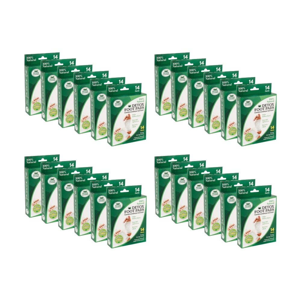 Divine Living 14pc Divine Living Odour Removing Detox Foot Pads 100% Natural (24 Pack)