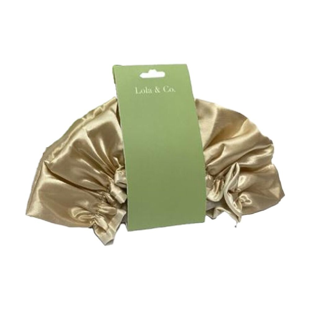 Lola & CO Hair Protection Satin Shower Cap w/ Elastic Band Assorted (6 Pack) — image 2