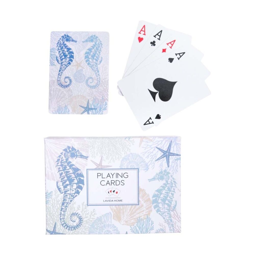 LVD Seahorse-Themed Poker/Game Playing Cards Standard Deck 8.9x6.3cm (4 Pack) — image 3