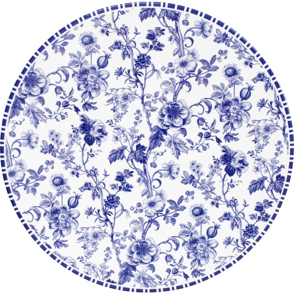 LVD White/Blue French Country Ceramic/Cork Kitchen Trivet/Placemat 25x25cm