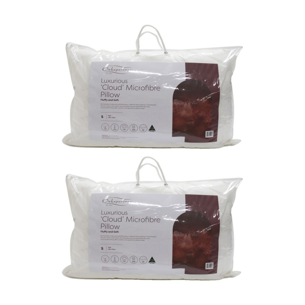 Onkaparinga Luxurious Cloud Microfibre Standard Pillow Soft 48x73 cm (2 Pack)