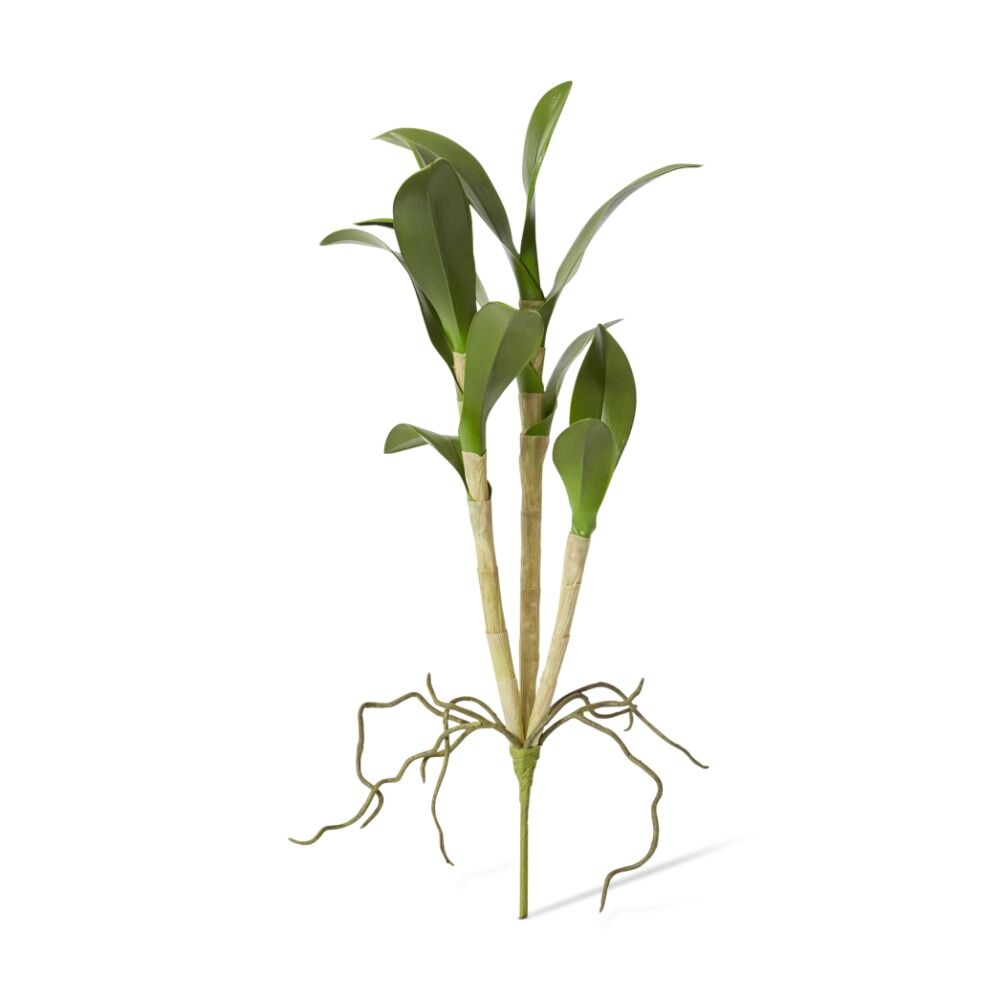 E Style Orchid Dendrobium Foliage - Realistic Green Artificial Plant - Indoor Use - 26L x 11W x 46H cm - Plastic Fabric Wire - Fully Assembled Green