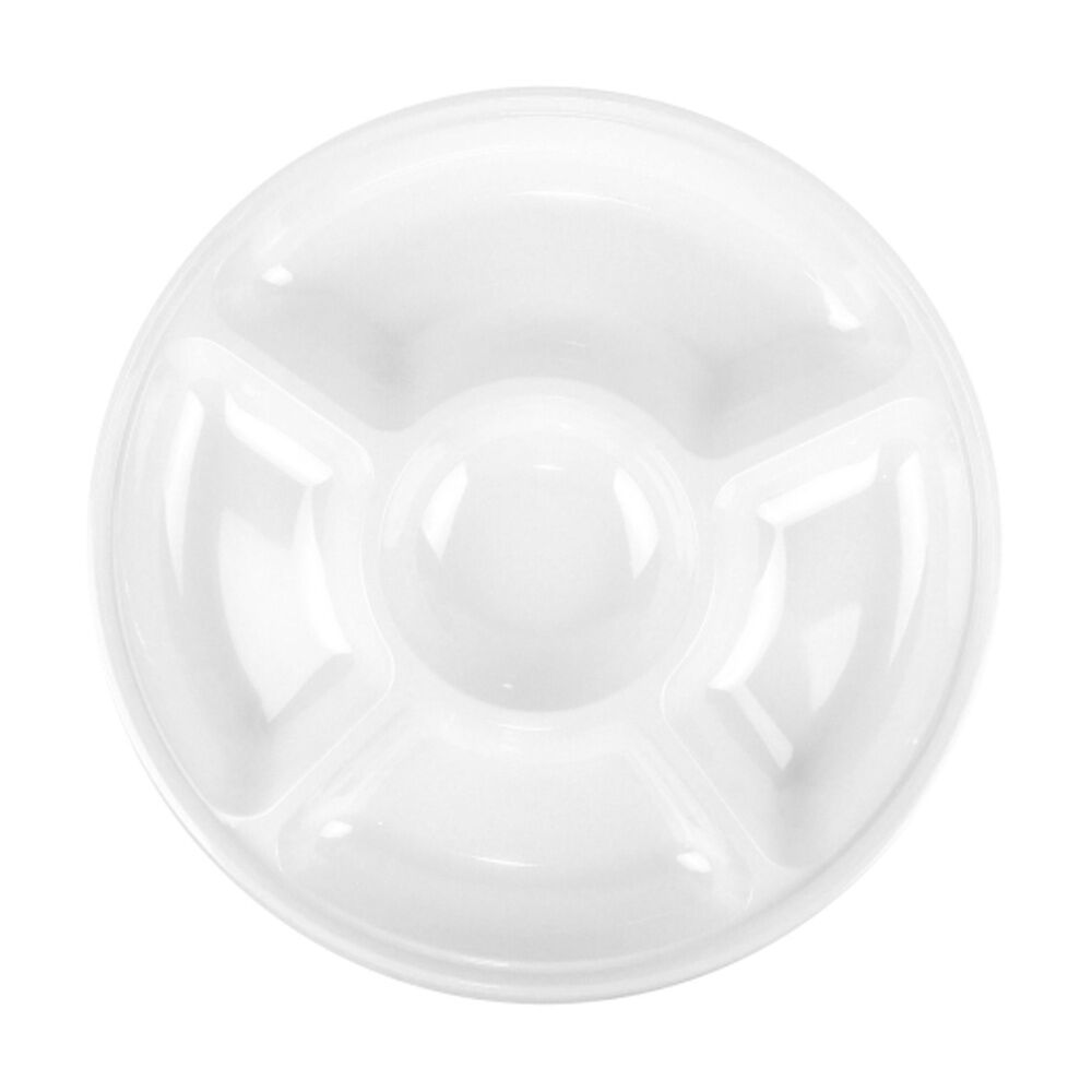 Partyware Round Divider Dish Set Tableware/Serveware 345mm White (2 Pieces)