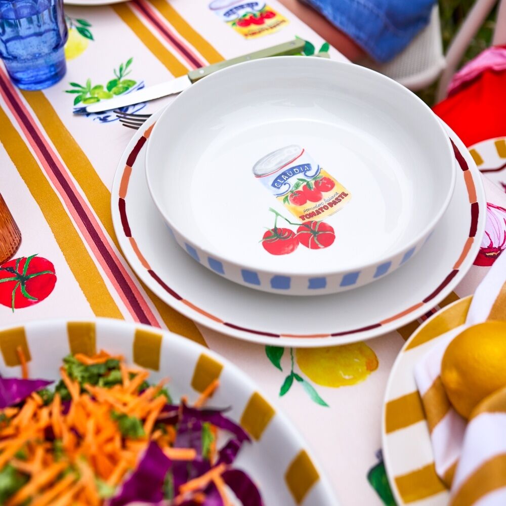 Porto Multicoloured Italian Inspired Valentina Dinner Bowls (4 Pieces) — image 3