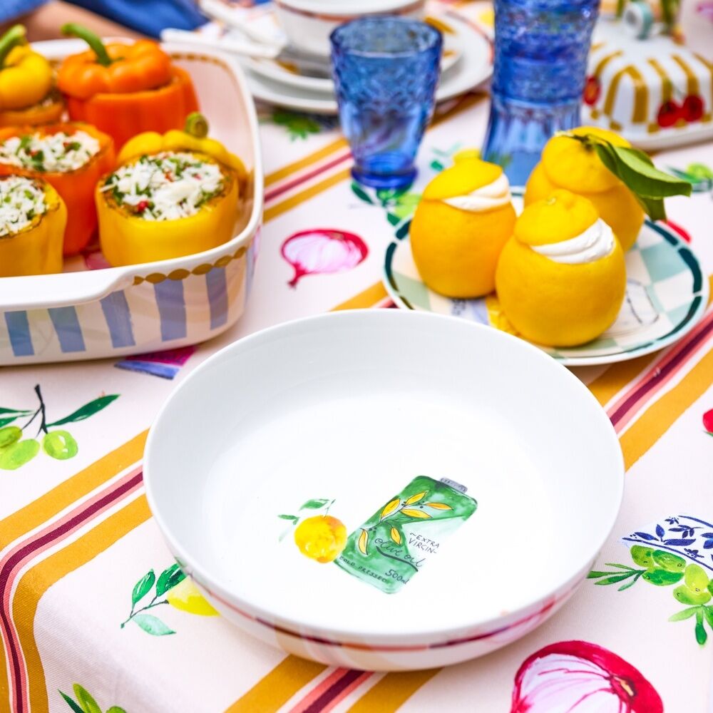 Porto Multicoloured Italian Inspired Valentina Dinner Bowls (4 Pieces) — image 4