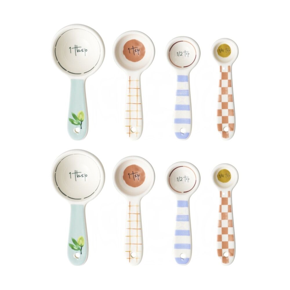 Porto 4pc Porto Italian Inspired Valentina Measuring Spoon Stoneware (2 Pack)