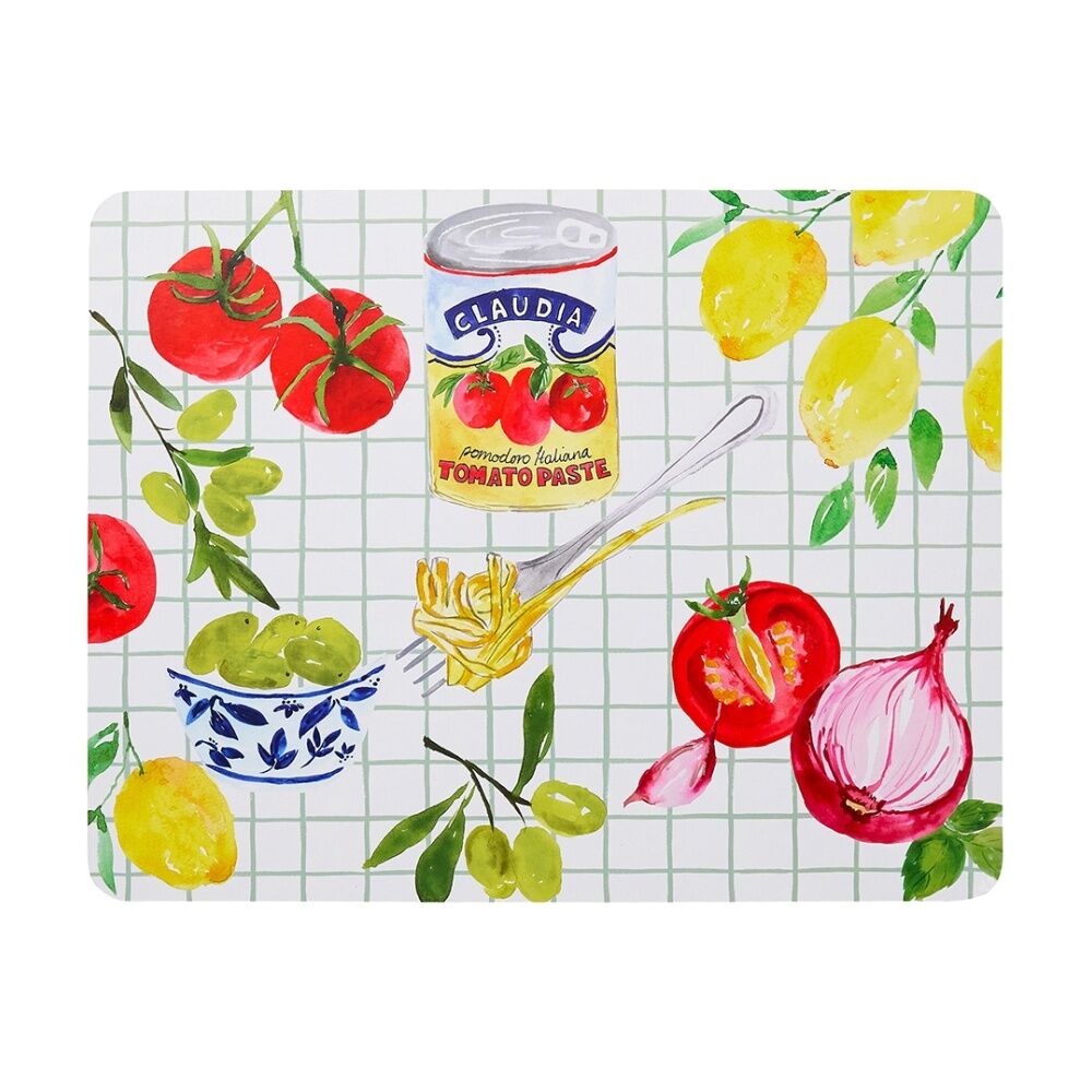 Porto Valentina Food Illustration Rectangle Dinner Placemat 34x26.5cm (4 Pieces) — image 2
