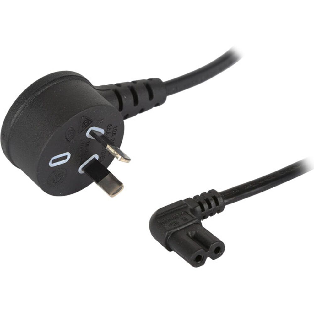 5M 240V AC Mains To Figure 8 Iec-C7 Right Angle Both Ends Power Cable (6 Pack) — image 2
