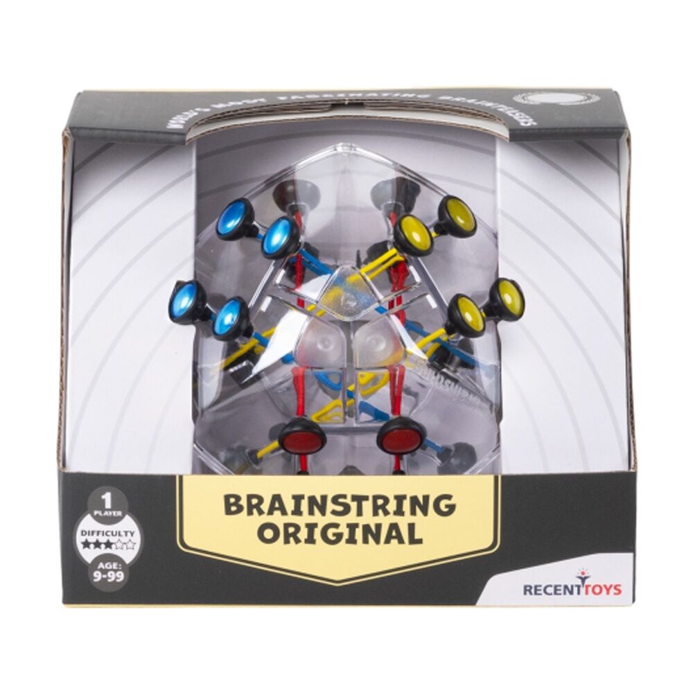 Recent Toys Brainstring Original - Six Sides With Three Colored String Groups - Untangle And Swap Strings Without Knots - Ages 9 To 99 Puzzle